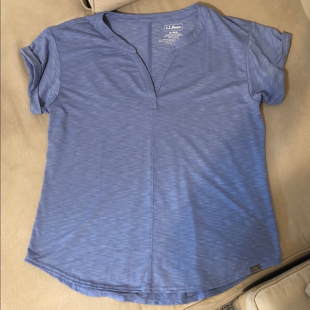 L.L. Bean Women's Short Sleeve Blue Tee